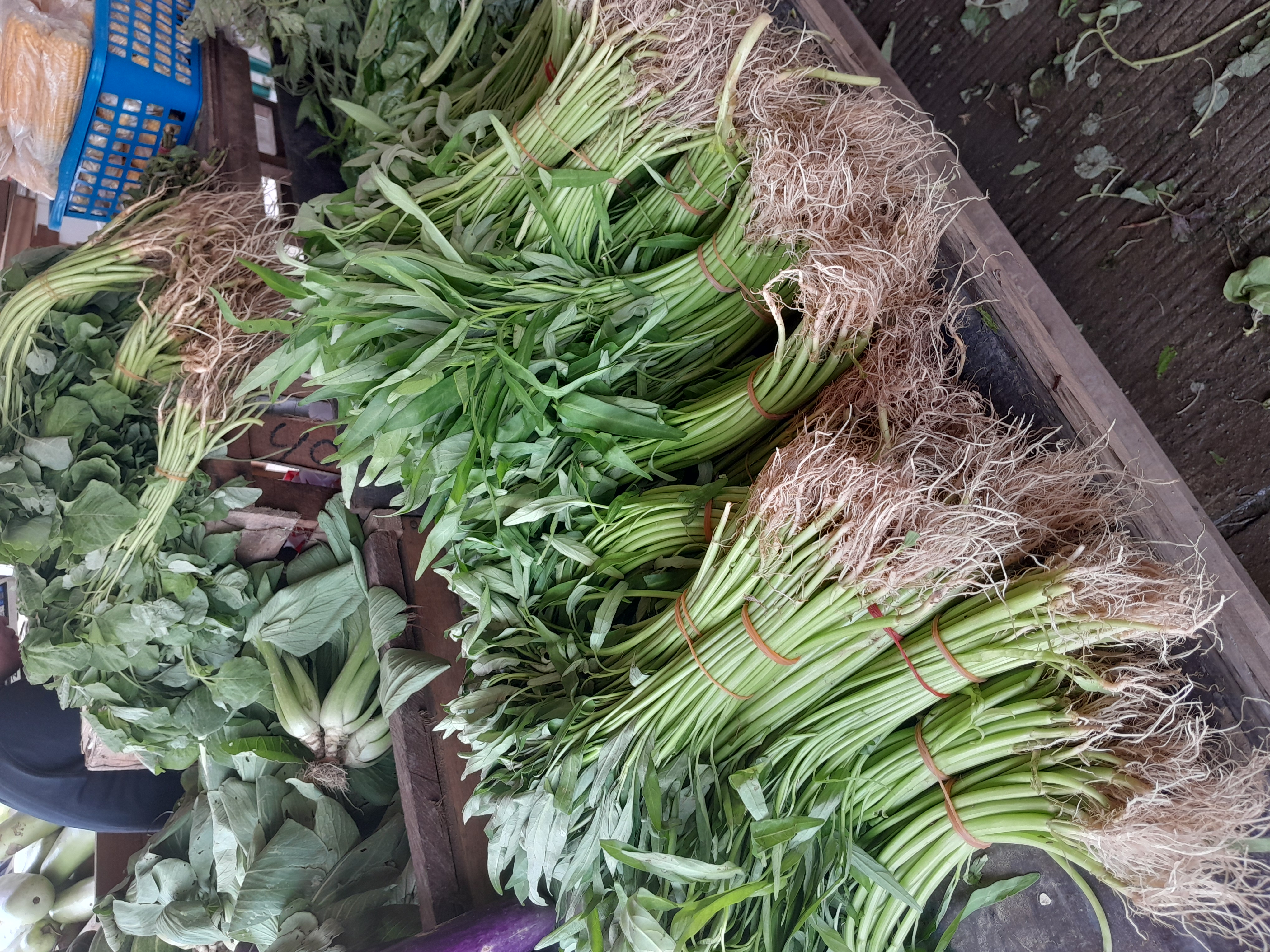 Pedagang sayur di pasar induk