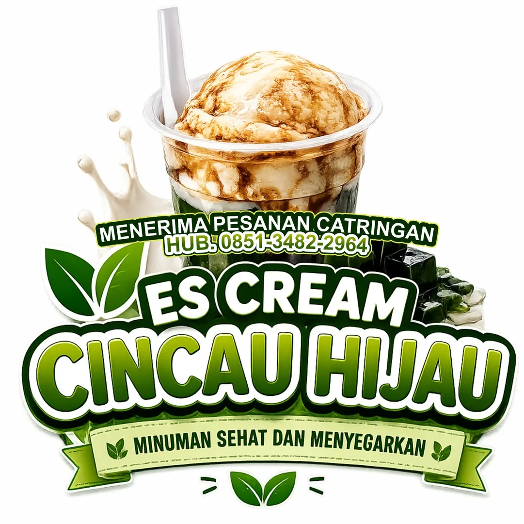 Logo Es krim cincau hijau