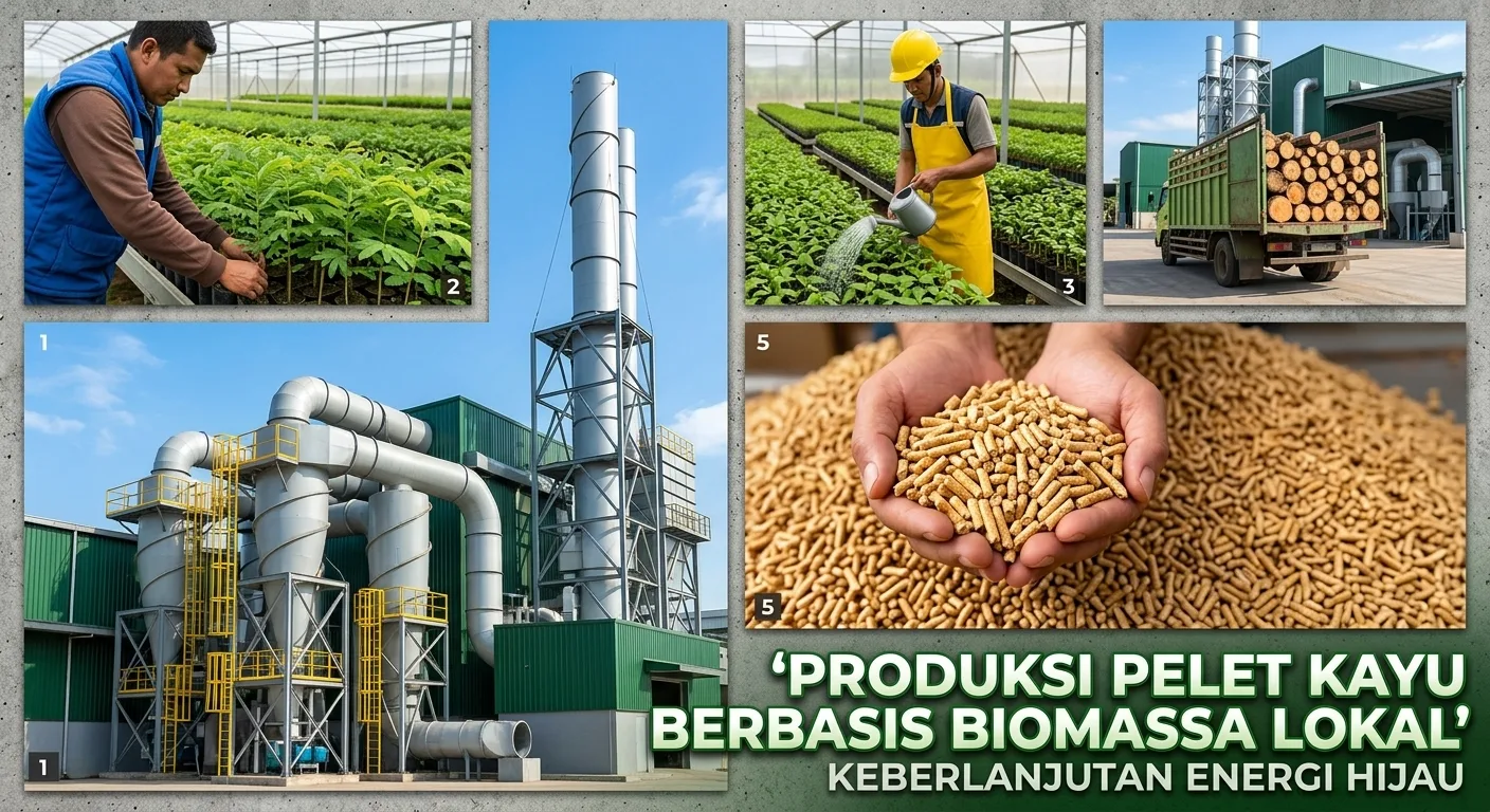 Pengembangan Industri Pelet Kayu Berbasis Biomassa Lokal